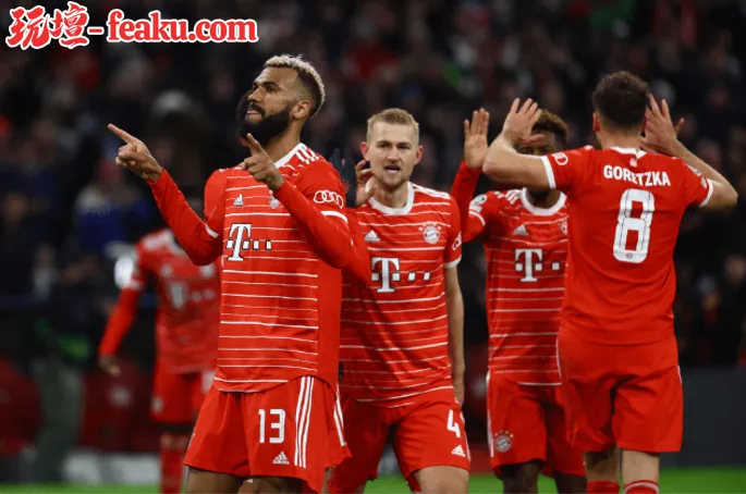 德甲巨人拜仁慕尼黑成功拿下兩場比賽勝利，以3:0總分晉級8強